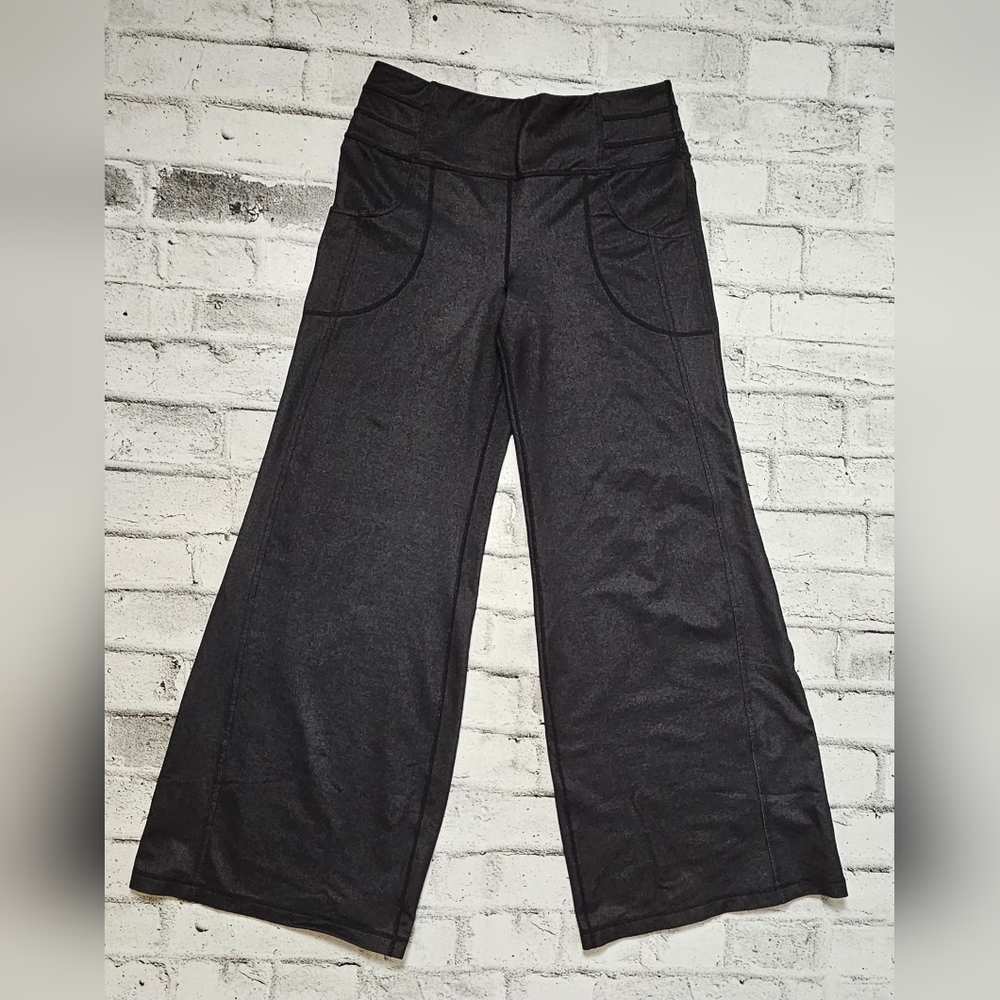 Lululemon Black Heathered Wide Leg Pants
